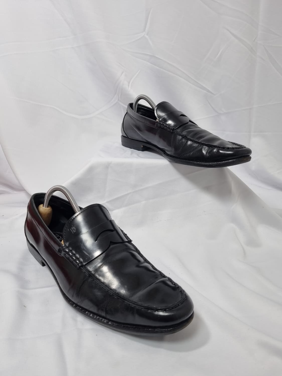 9.5 285 토즈 Tods  비브람 블랙 가죽 페니 로퍼 구두 상품이미지3