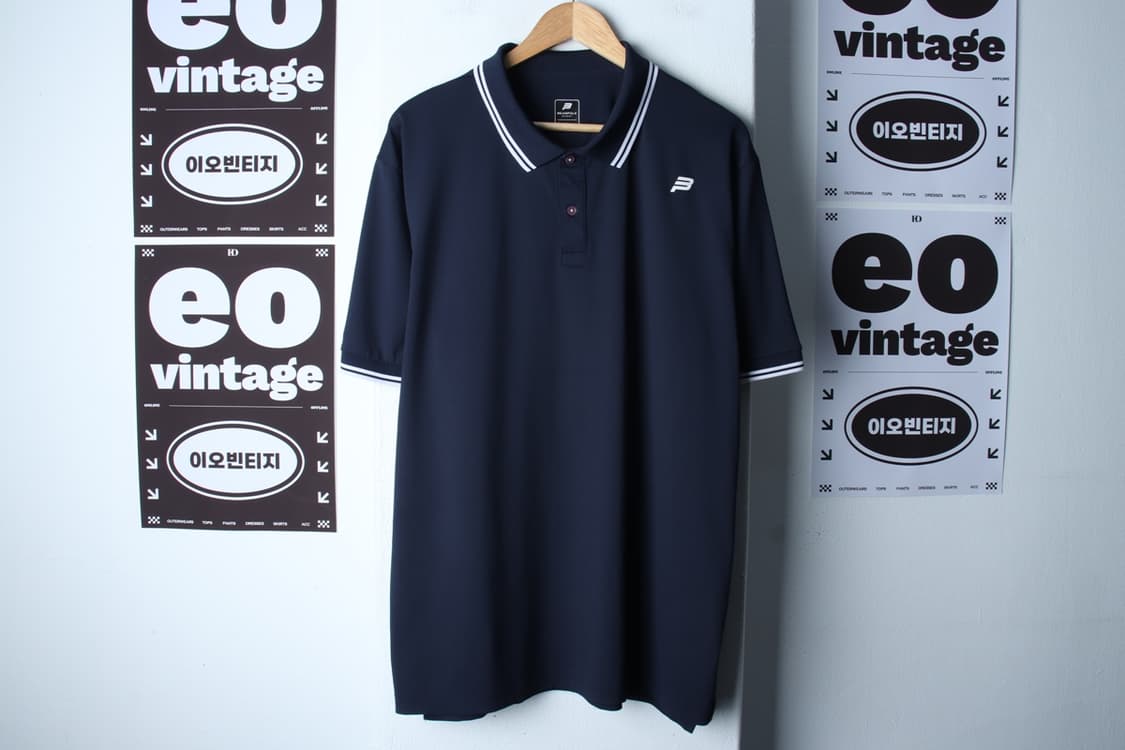 (3XL) 빈폴 반팔 카라 티셔츠 빅사이즈 기능성 네이비-H31987 상품이미지2
