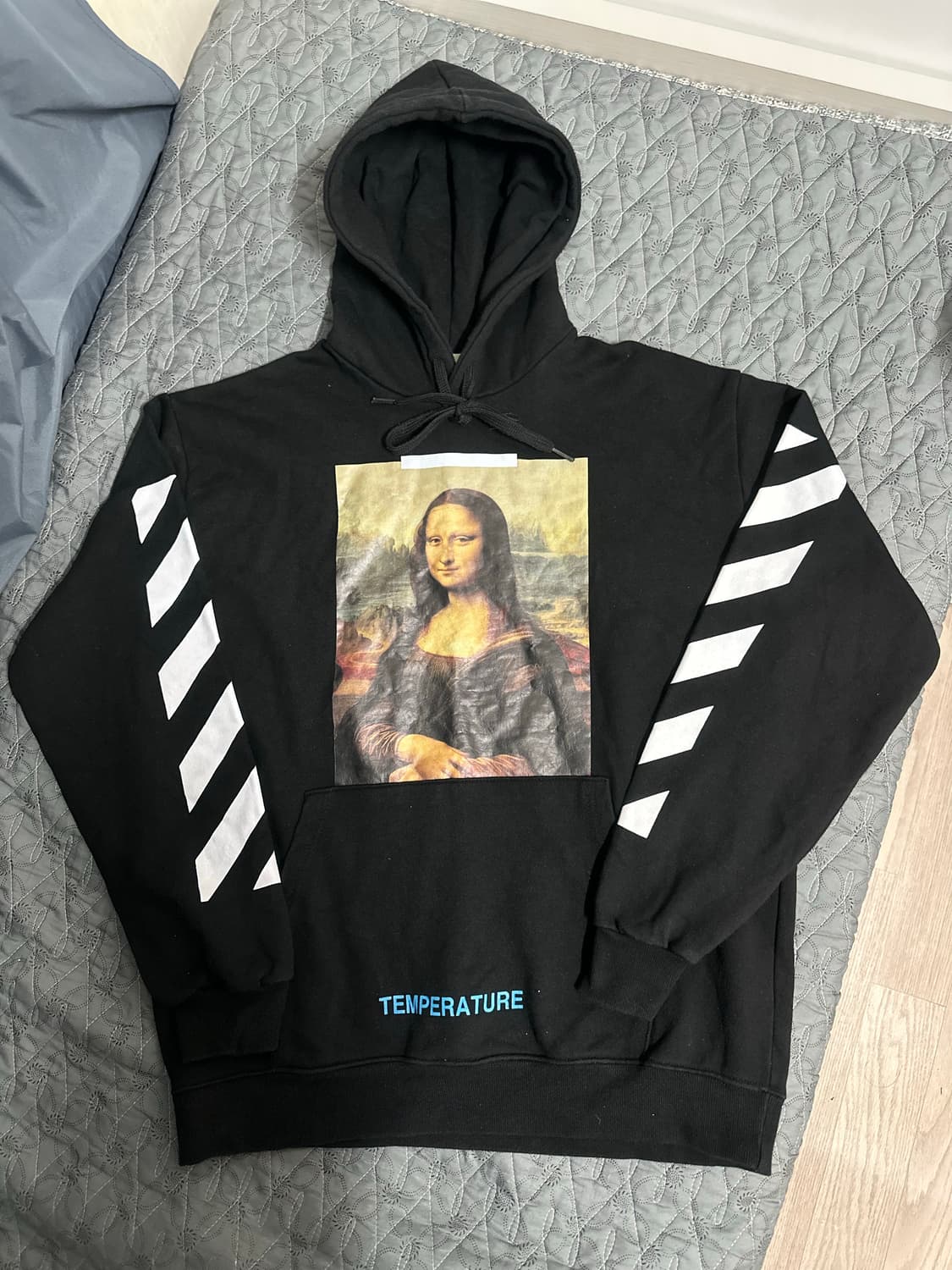 오프화이트 모나리자 후드티 블랙 상품이미지1