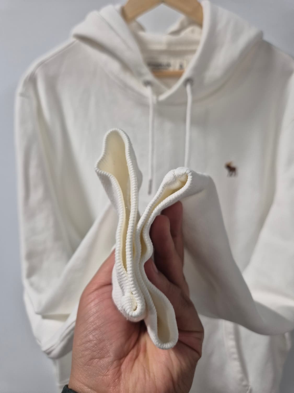 *무료배송* 아베크롬비 화이트 후드티 XL사이즈(상태A급) 상품이미지3