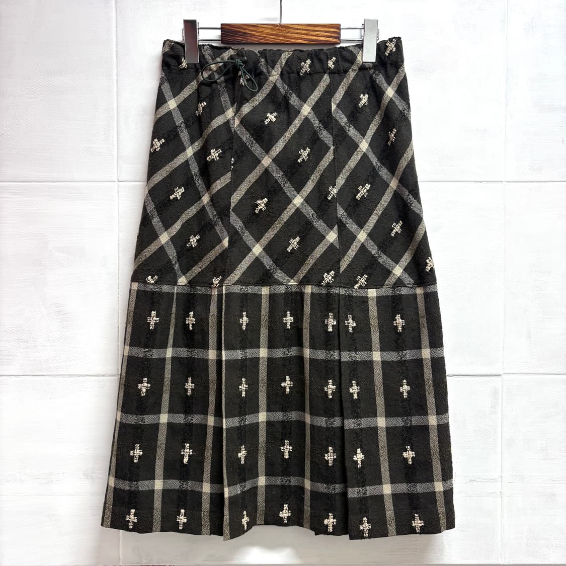 SHOP DADA 울 체크 미디스커트 JPN 상품이미지1