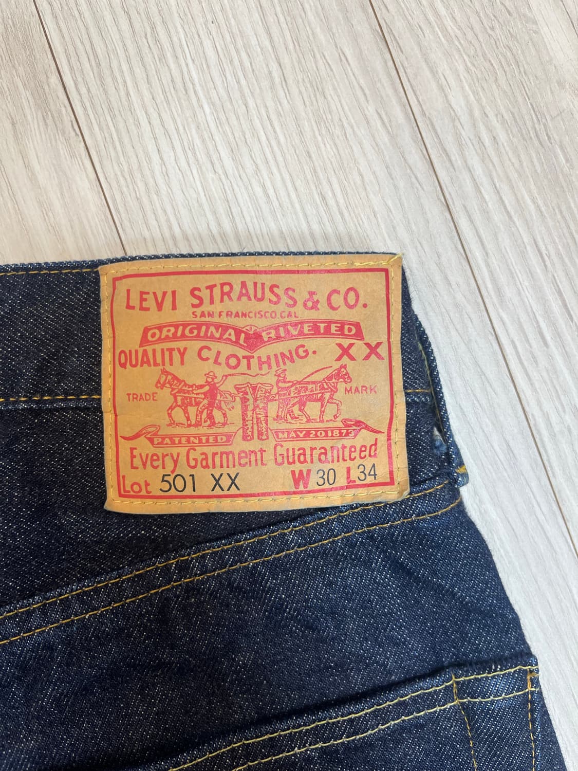 리바이스 빈티지 501 셀비지 복각 상품이미지2