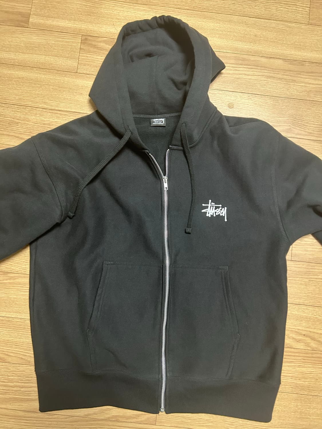 스투시 베이직 후드 집업 블랙 l 팝니다 상품이미지2