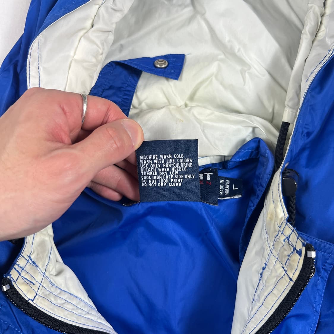 90‘s 폴로스포츠 polo sport p 로고 후드 바람막이 자켓 상품이미지8