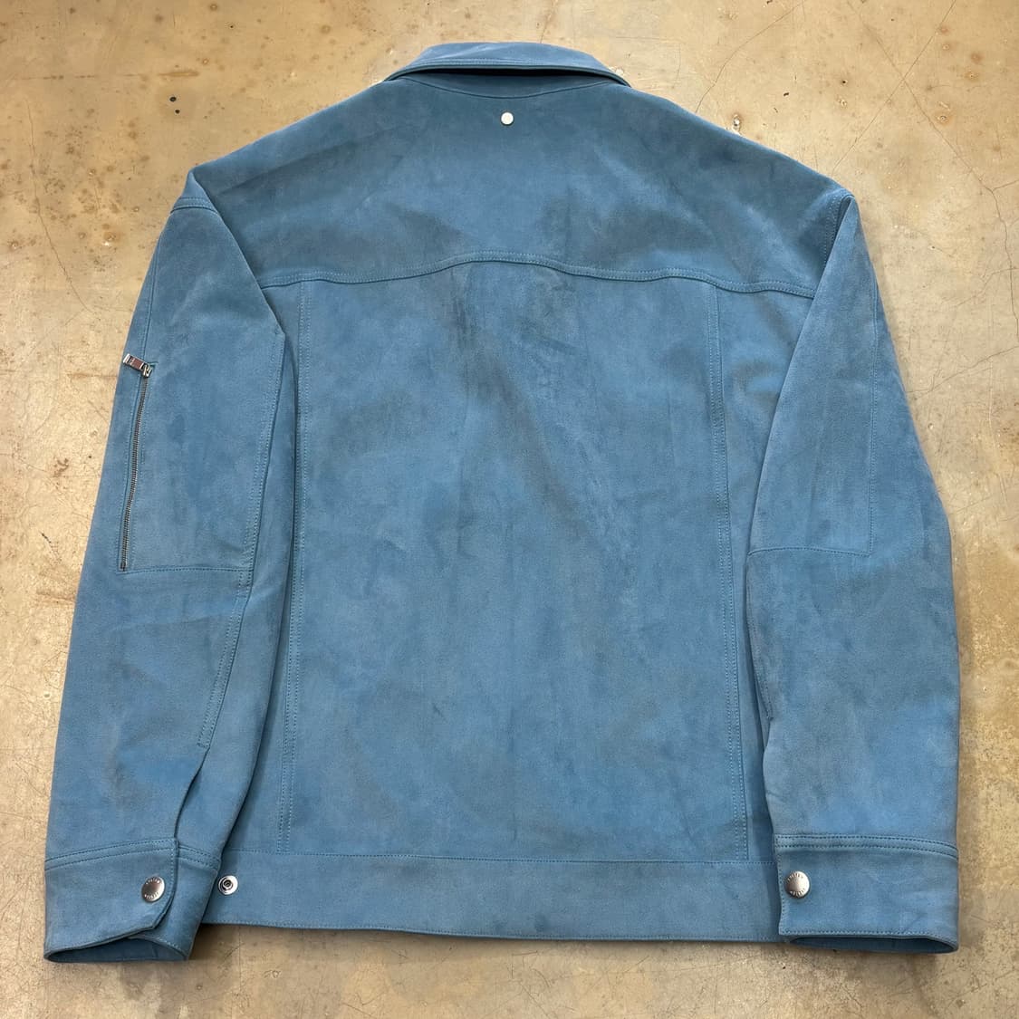 100 시스템 블루 스웨이드 자켓 상품이미지3