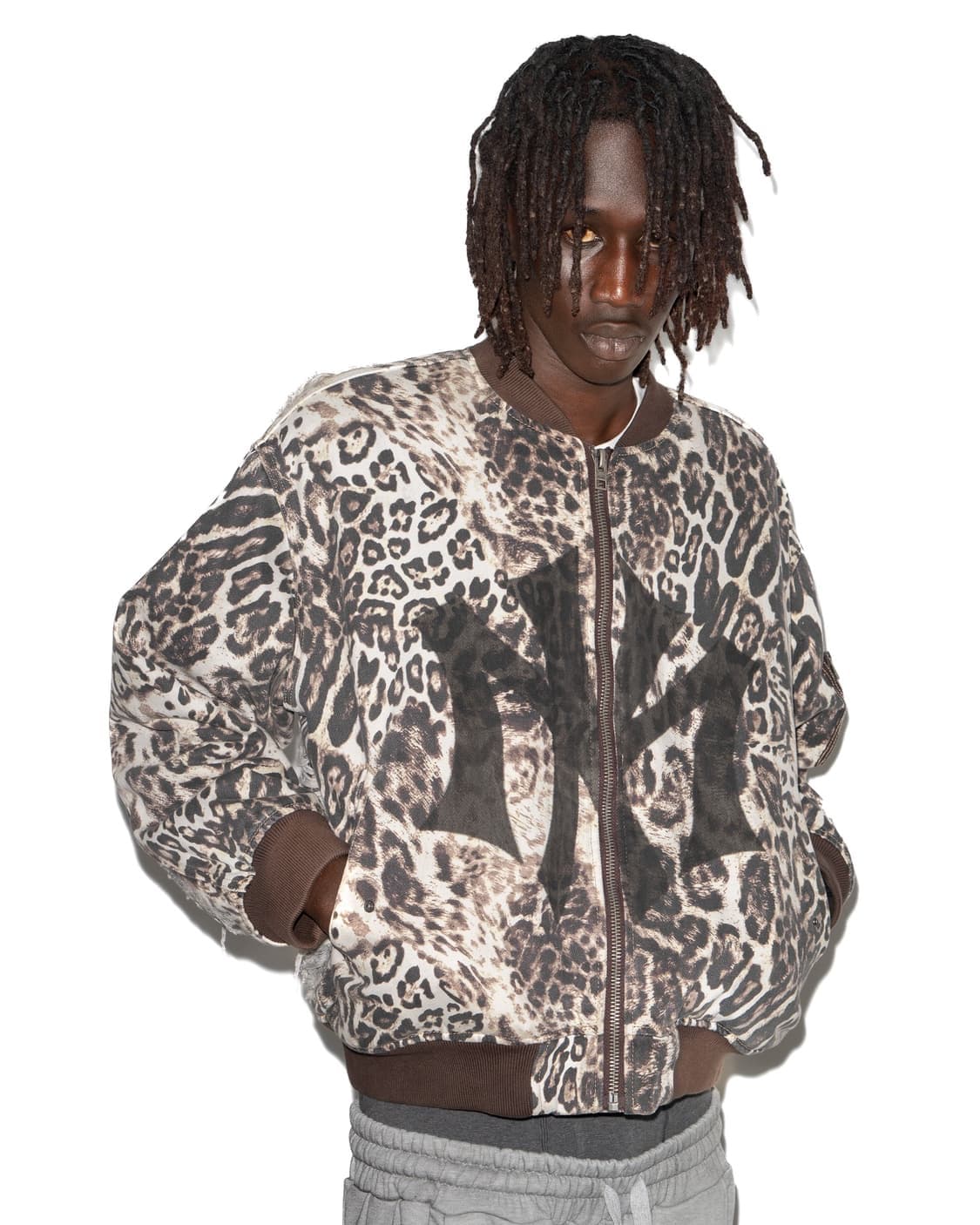 Mowalola ksubi 모와로라 치타 레오파드 봄버 상품이미지1