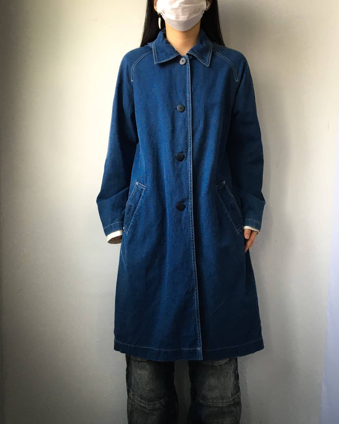 Hood denim long jacket 상품이미지7