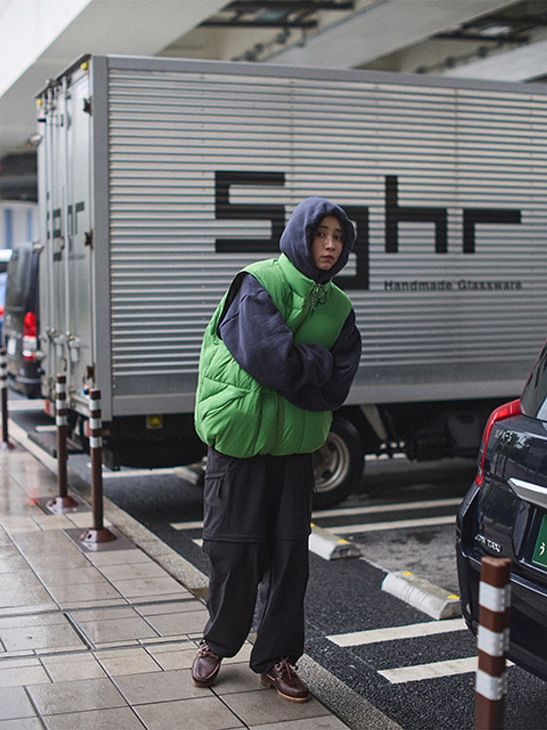 [XL] 세단올퍼포즈 리버시블 다운 베스트 그린x블랙 상품이미지5