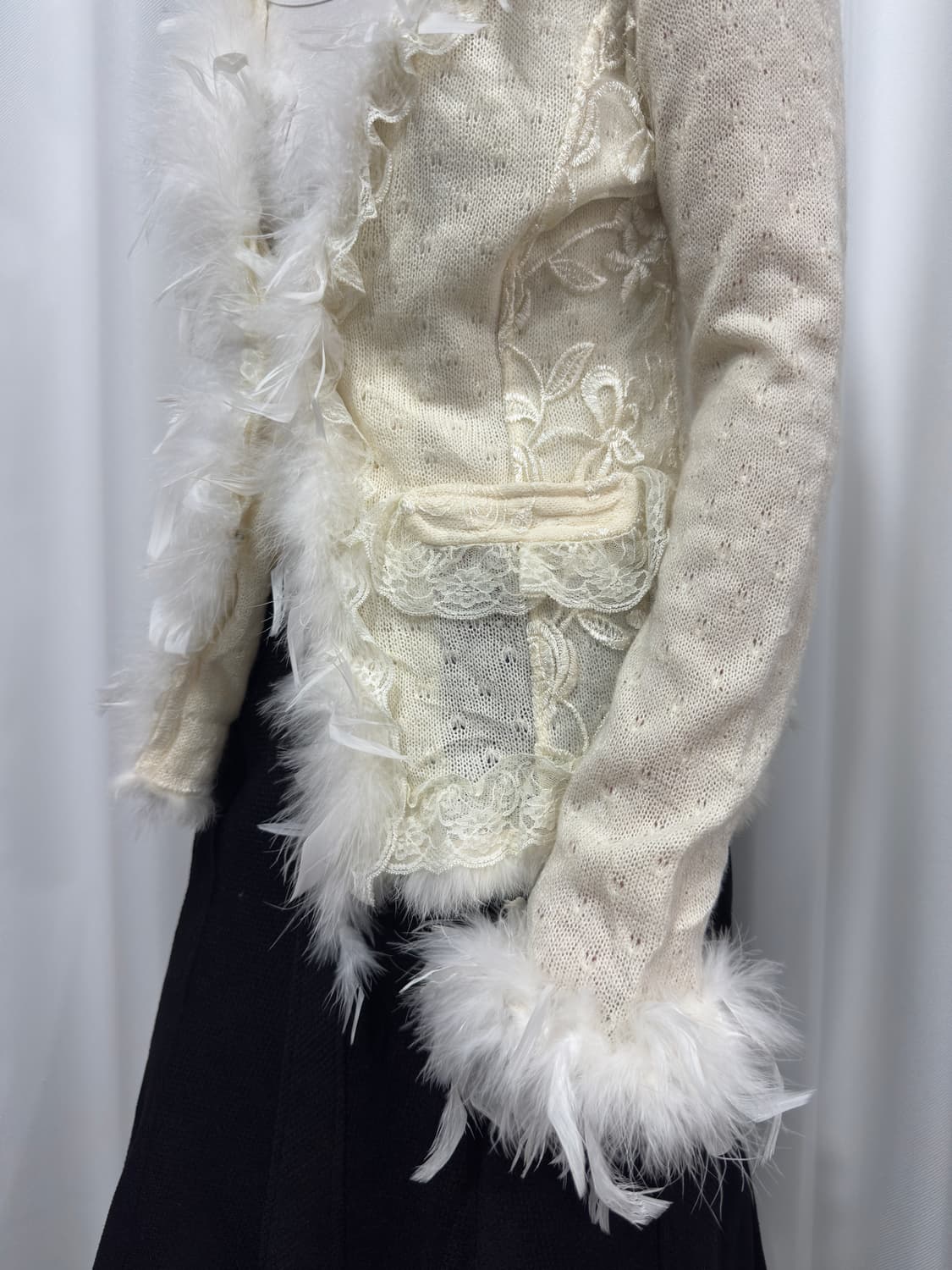 white fur fairy cardigan 상품이미지5