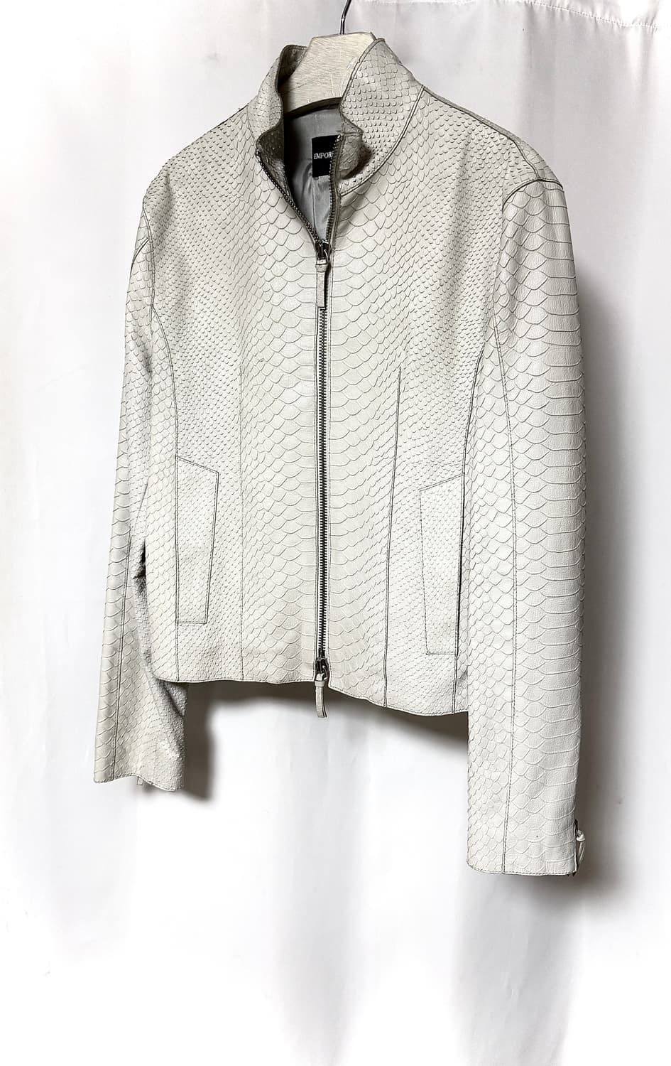 아르마니 2way 파이톤 카우하이드 스티치 라이더자켓 상품이미지1