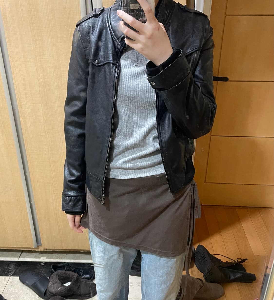 빈티지 가죽 자켓 상품이미지6