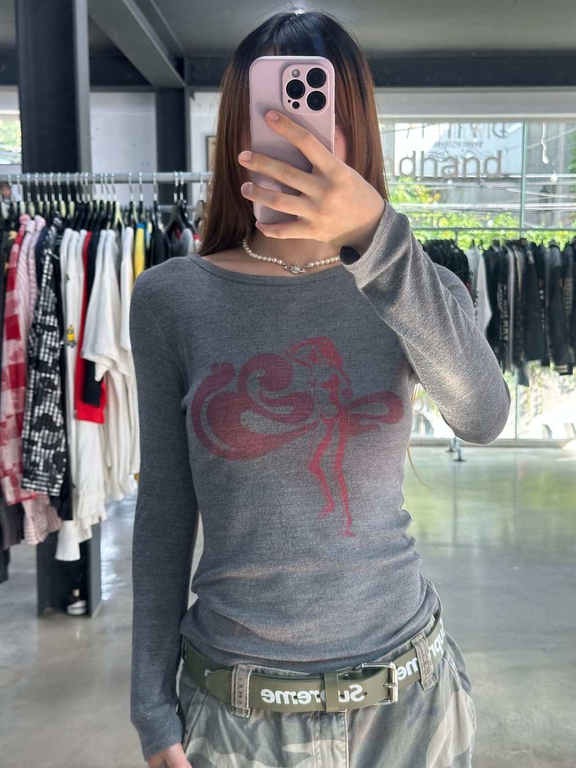 히스테릭 걸프린팅 롱슬리브 긴팔티셔츠 상품이미지1