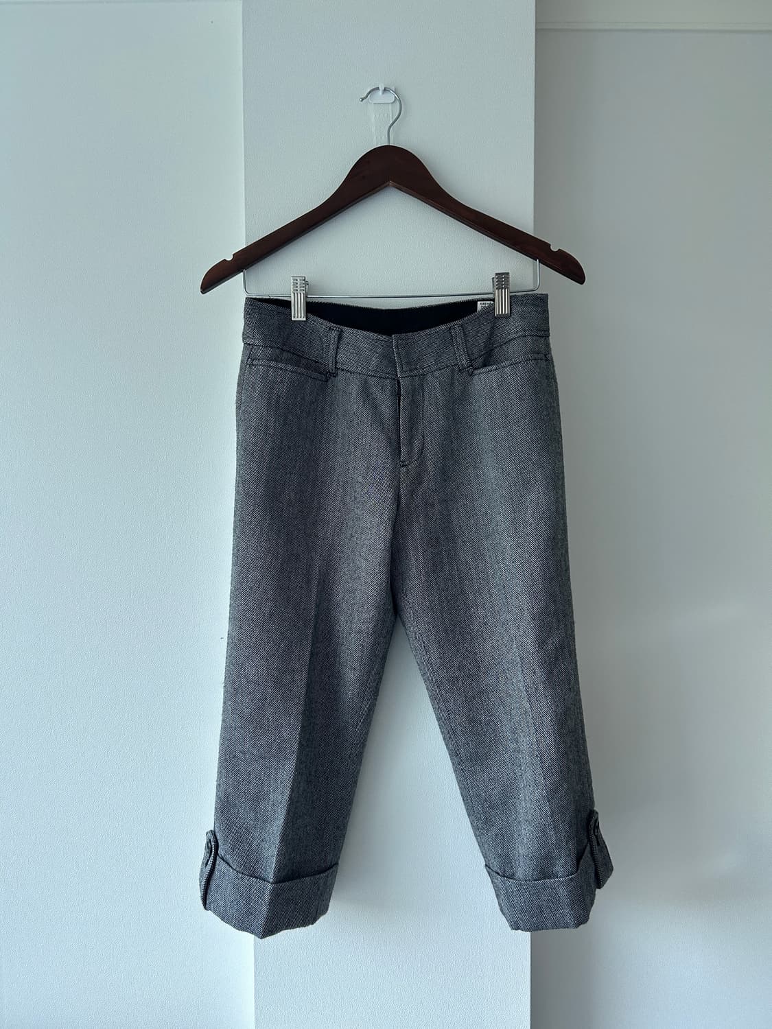 Grey Herringbone Capri Pants/빈티지 카프리 팬츠 상품이미지3