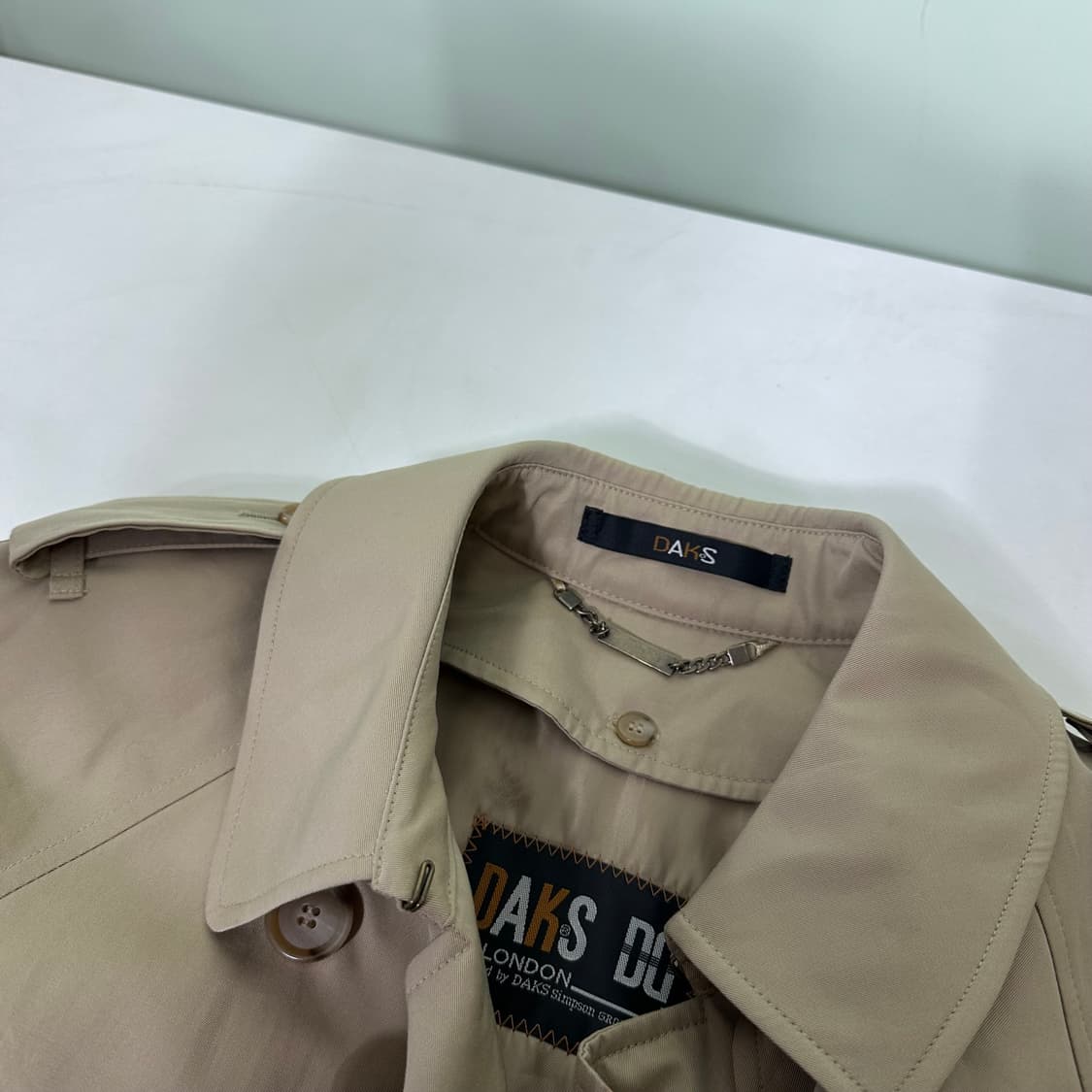 우먼L 닥스우먼 내피탈부착 베이지 더블 트렌치코트 상품이미지4