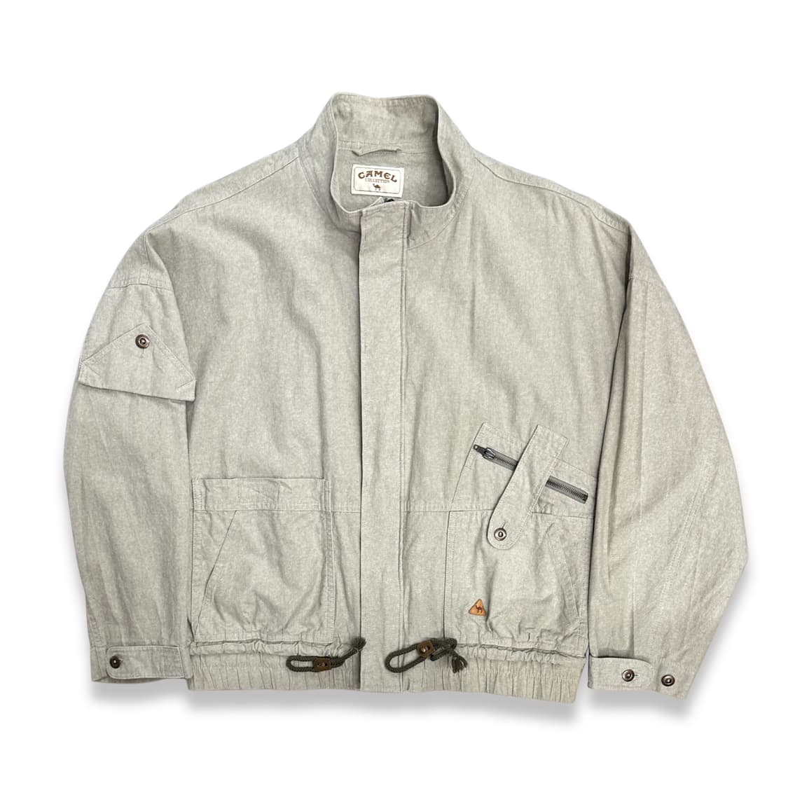 90s Camel 린넨 봄버 자켓 L 상품이미지1
