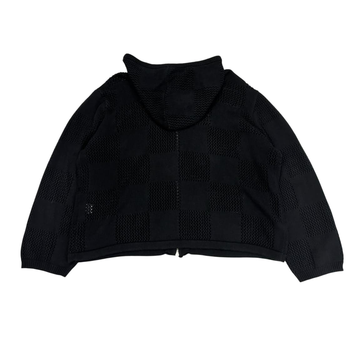 매스노운 블랙 펀칭 니트 집업 상품이미지5