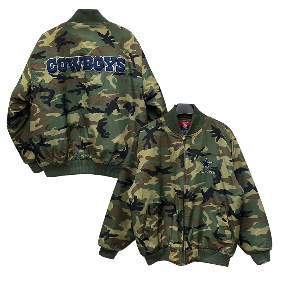 리복 NFL 댈러스 카우보이 카모 밀리터리 점퍼 자켓 L~XL 상품이미지1