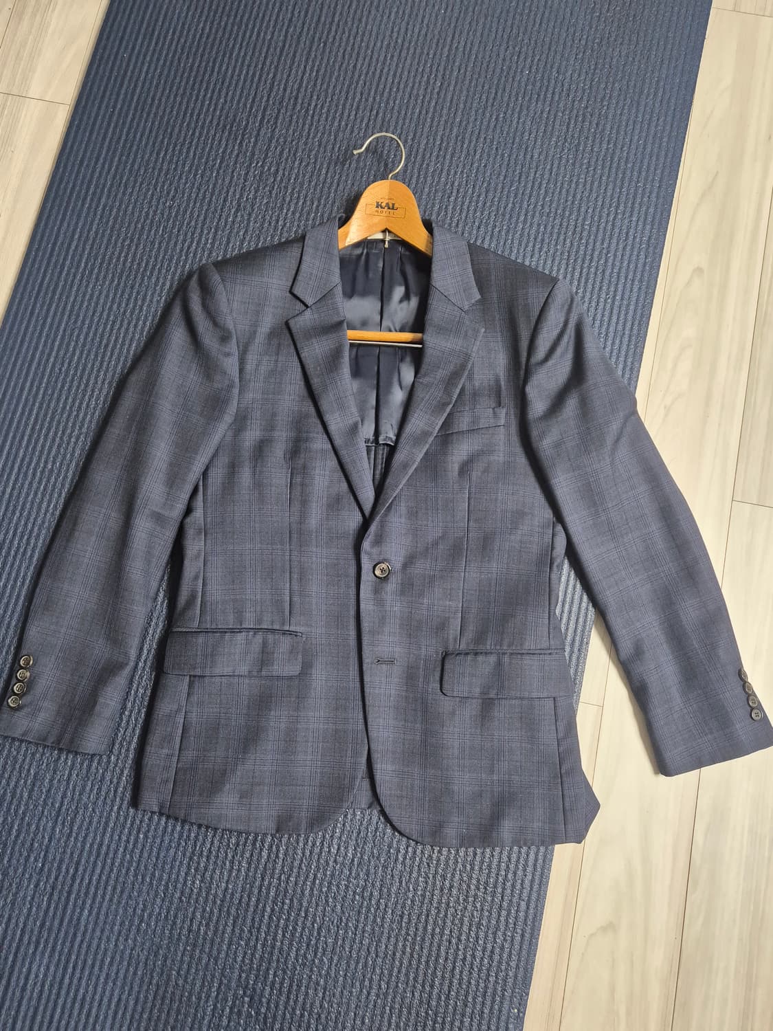 앤드지 진네이비 체크 자켓 100 상품이미지1