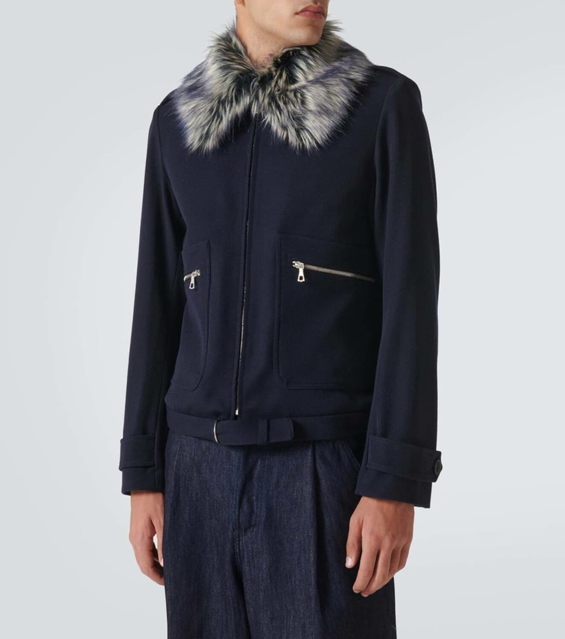 드리스 반 노튼 퍼 봄버자켓 상품이미지3