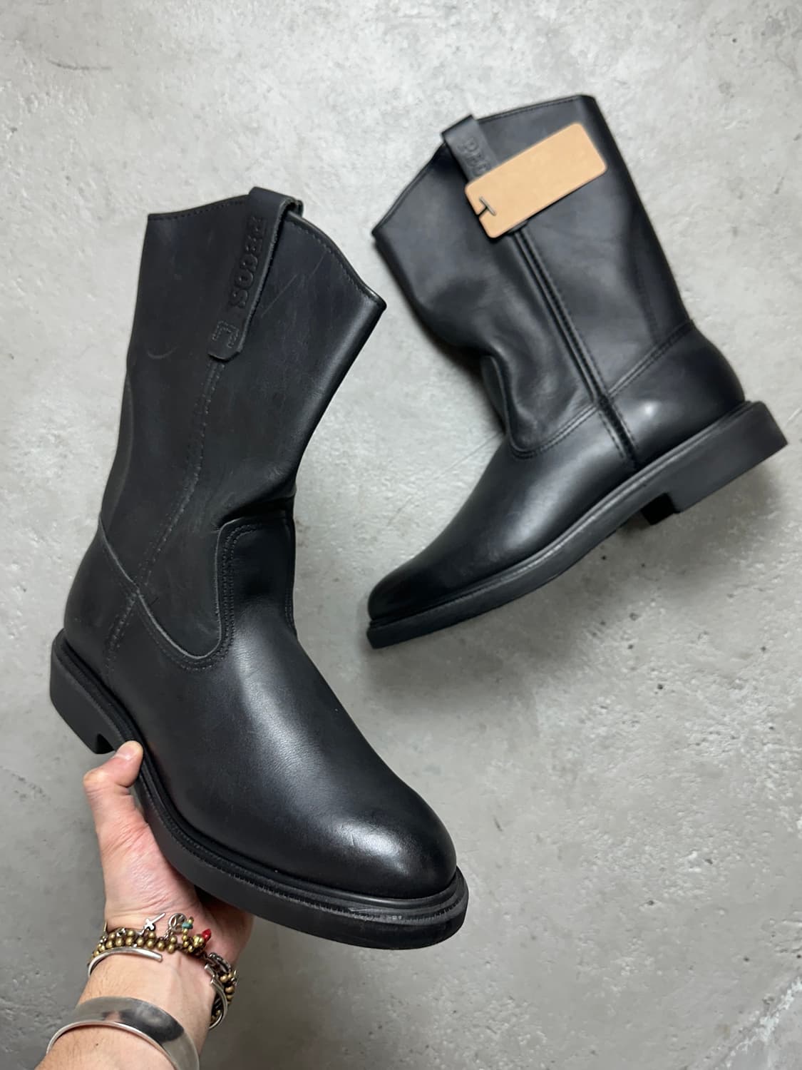 00's OG USA Made 레드윙 1143 페코스 블랙 웨스턴 부츠 상품이미지1