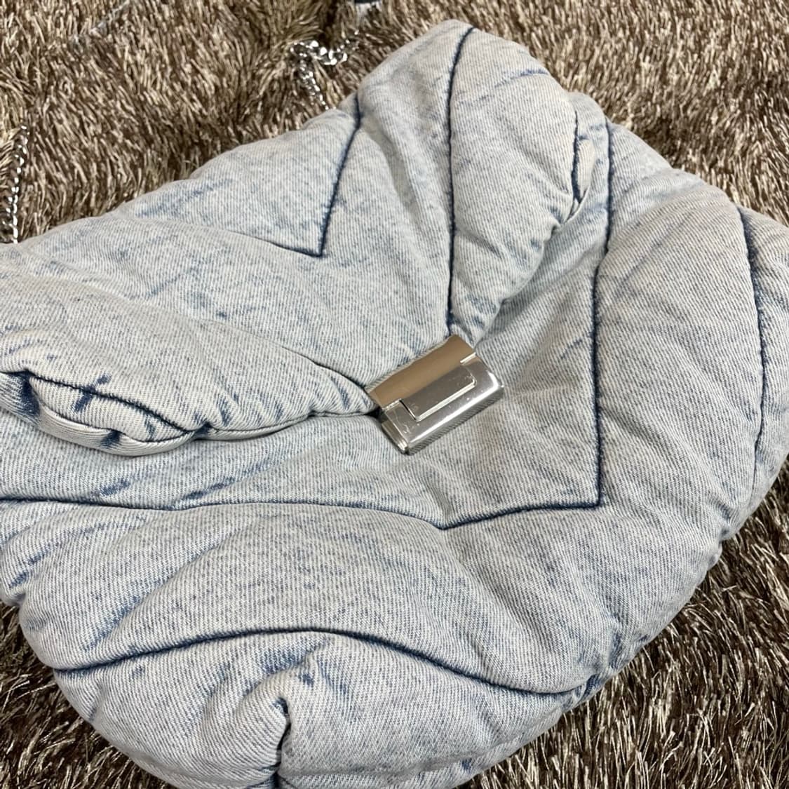 자라 ZARA 연청 데님 퀄팅 숄더백 상품이미지2