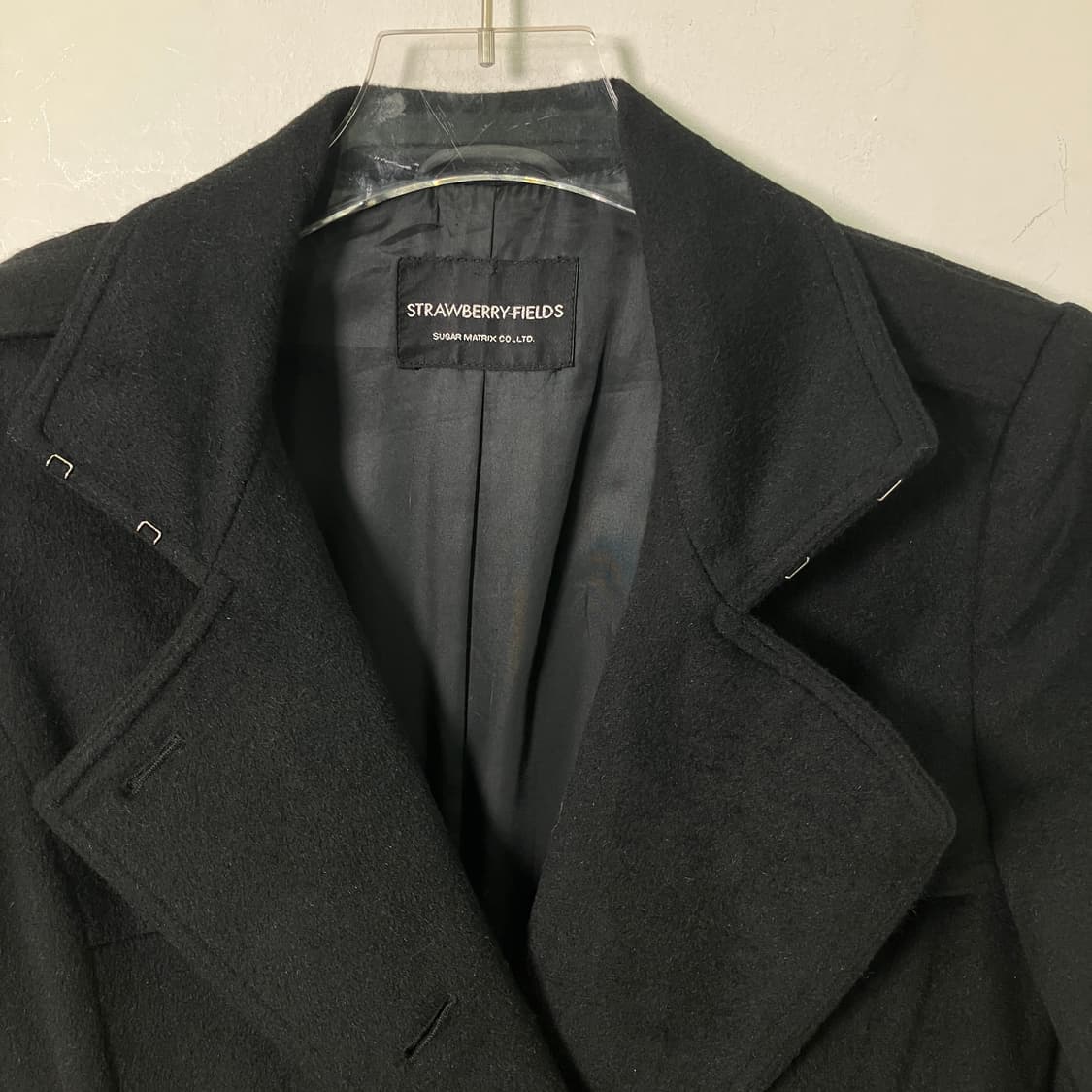 스트로베리 필드 앙고라 울 블렌드 더블 버튼 플레어 코트  상품이미지4