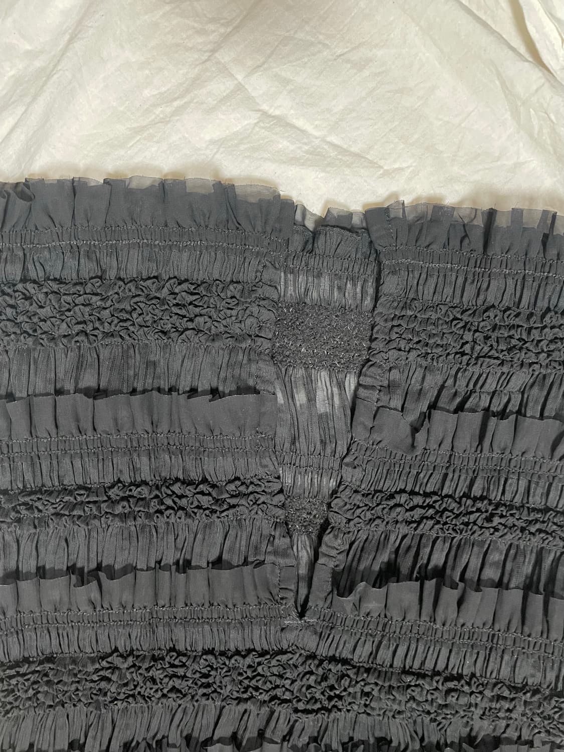 고딕 무드 셔링 레이어드 롱스커트 상품이미지5