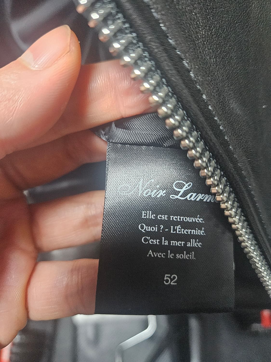 [52]느와르라르메스 싱글 라이더 가죽 자켓 상품이미지6