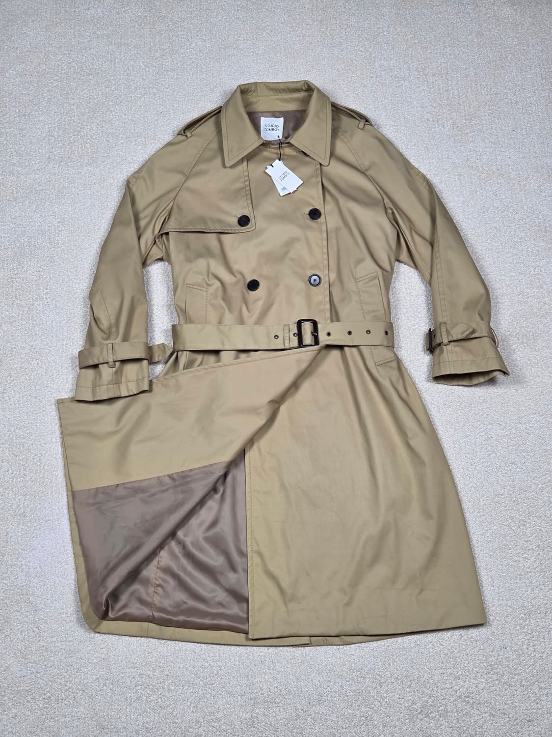 (새상품) [스튜디오 톰보이] 더블 버튼 벨티드 트렌치코트 | 00229 상품이미지6