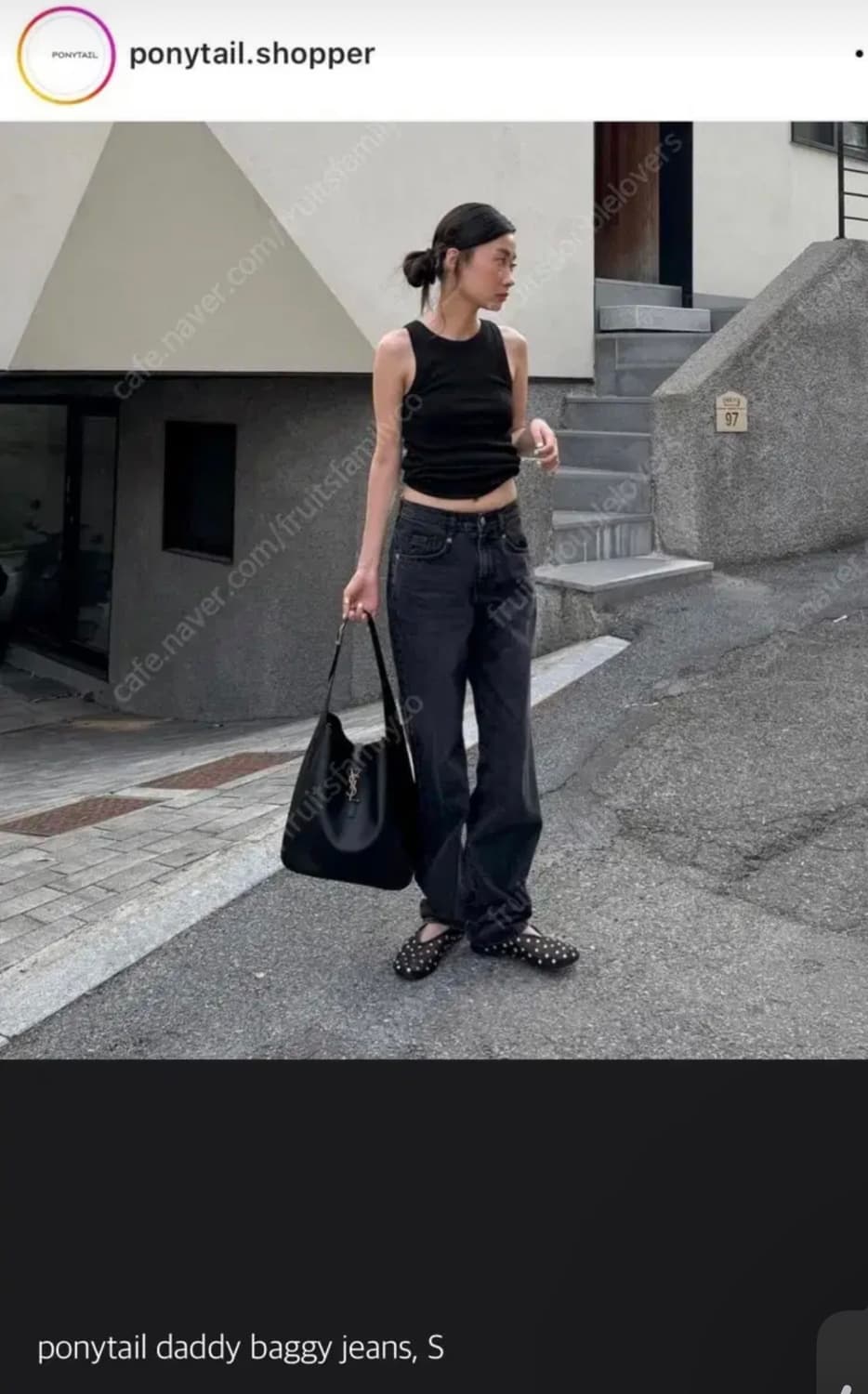 포니테일 바지 ponytail daddy baggy jeans,S 상품이미지1