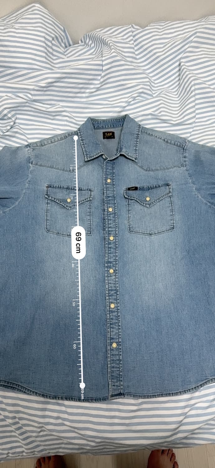 Lee 남성용 웨스턴 데님 셔츠 (US L) 105-110 상품이미지4