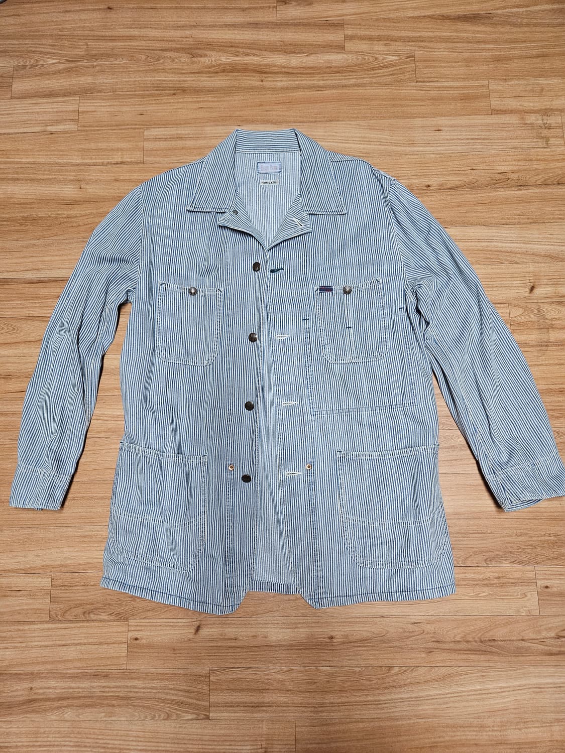 BLUE BLUE japan 블루블루 재팬 히코리 데님 커버올 자켓 상품이미지1