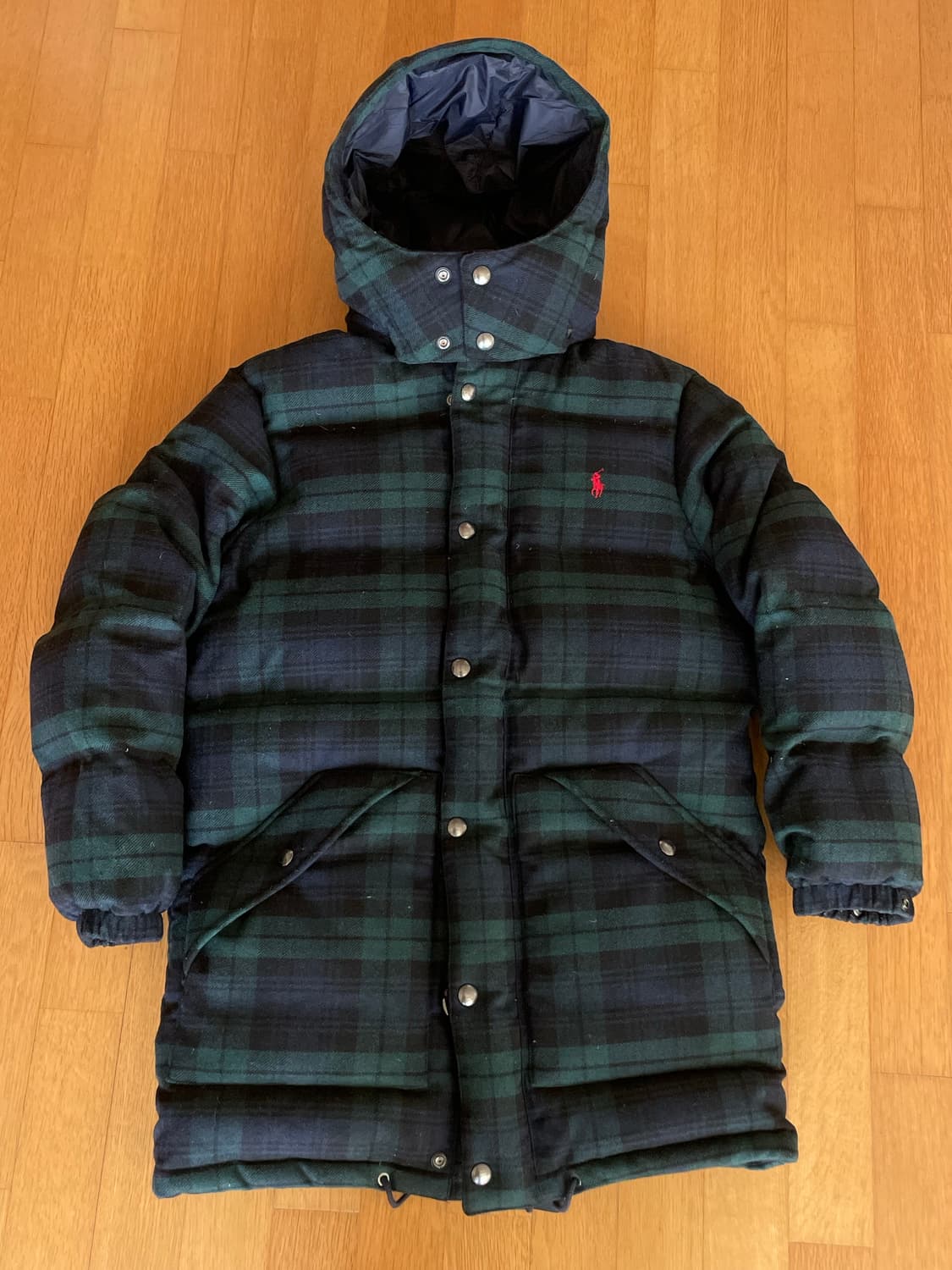 폴로 타탄체크 울 패딩 코트 상품이미지2