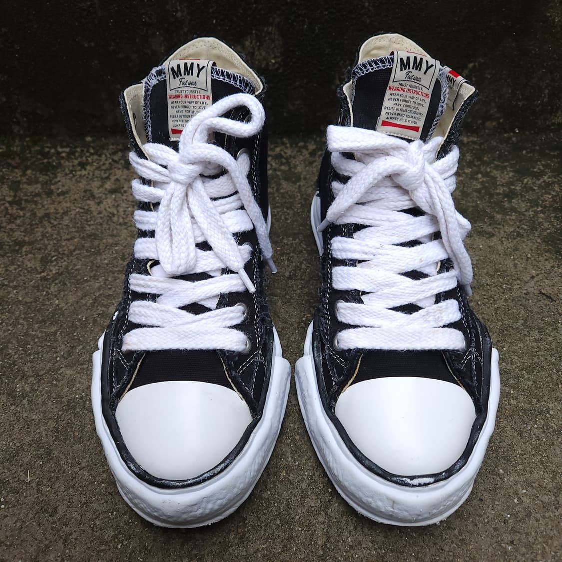 [42] 메종미하라 야스히로 피터슨23 OG 솔 캔버스 하이탑 스니커즈 상품이미지2