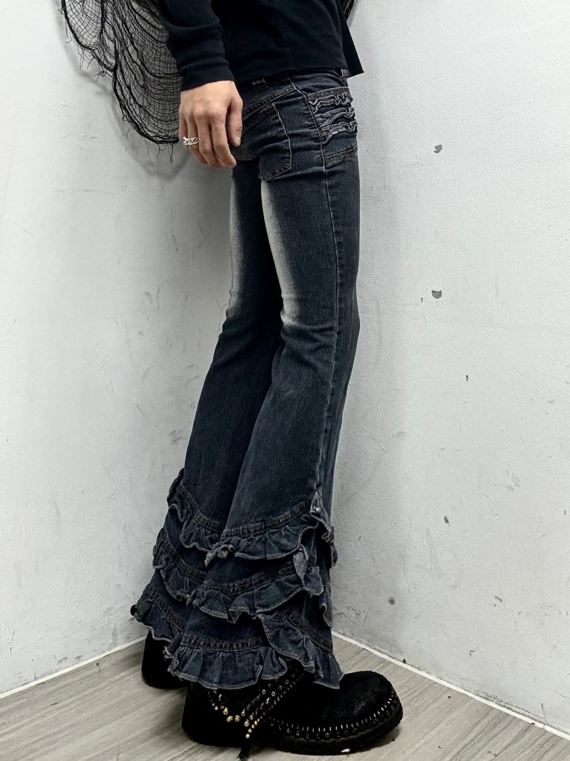 [Dreamkey]2000s Rare Design Frill Flared 상품이미지2