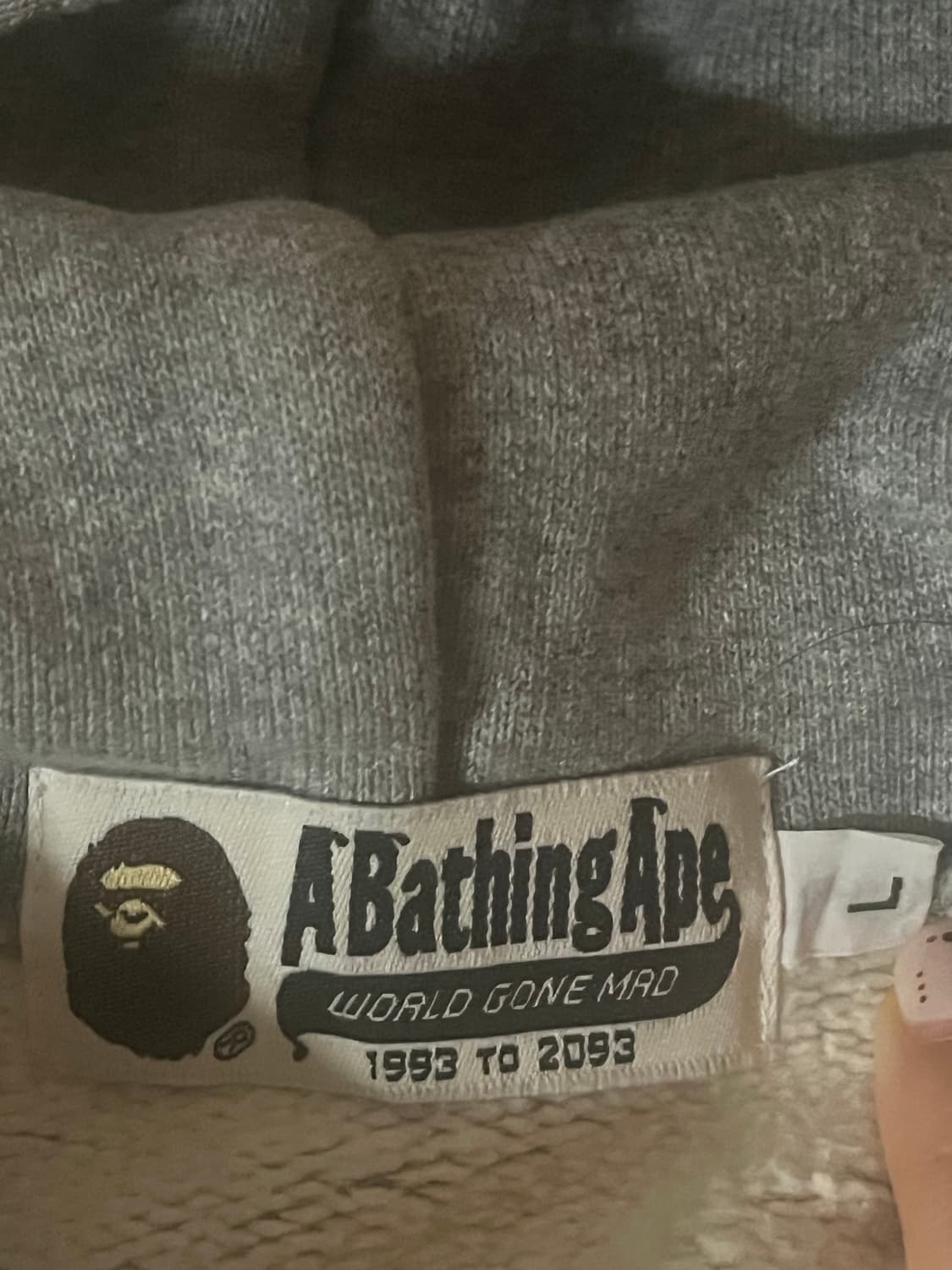 베이프 컬리지 빅로고 후드집업 상품이미지2