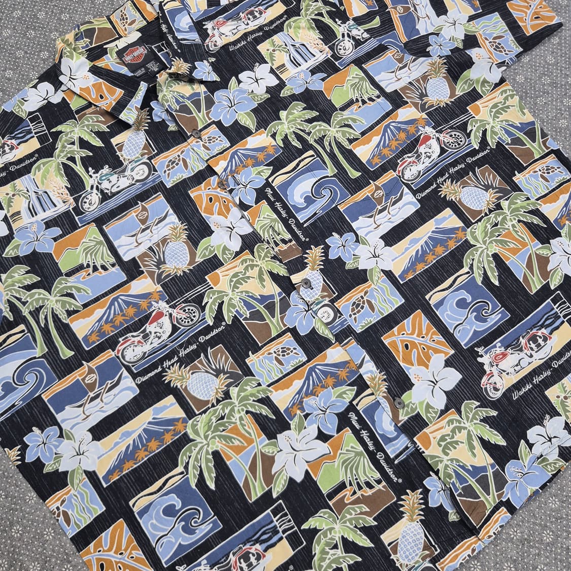 [3XL]90s US made 할리데이비슨 하와이안-826 상품이미지2