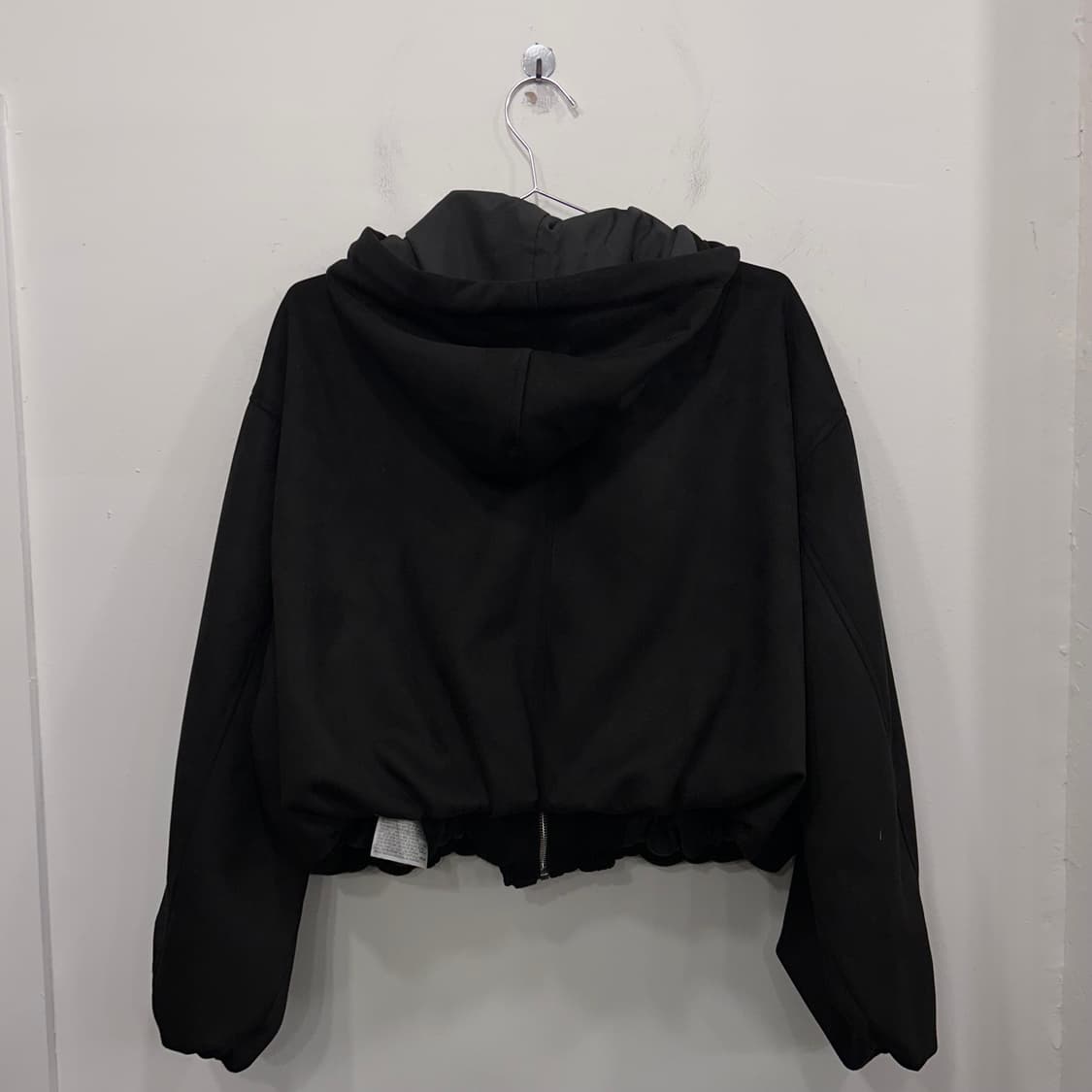 자라 셔링 후드 스웨이드 집업 크롭 자켓 상품이미지5