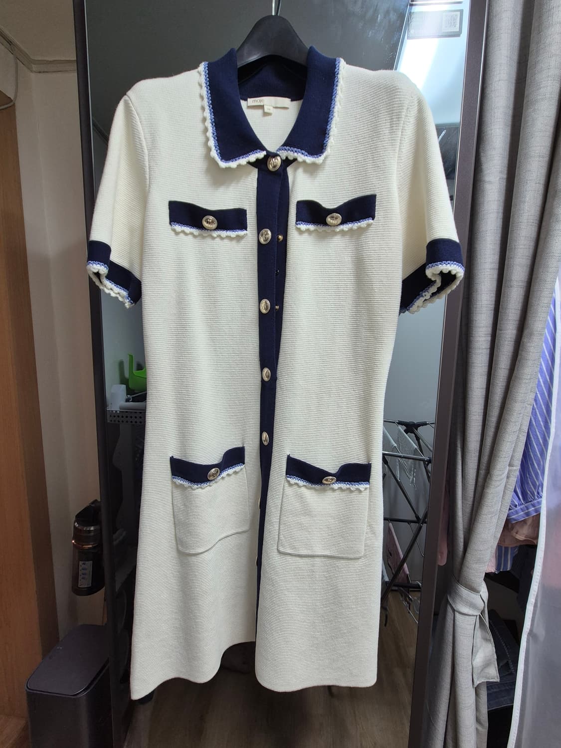 마쥬 콘트라스트 니트 원피스 38 상품이미지1