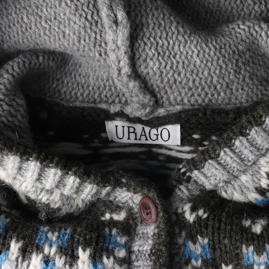 URAGO 울100 노르딕 페어아일 후드 니트 가디건 상품이미지5