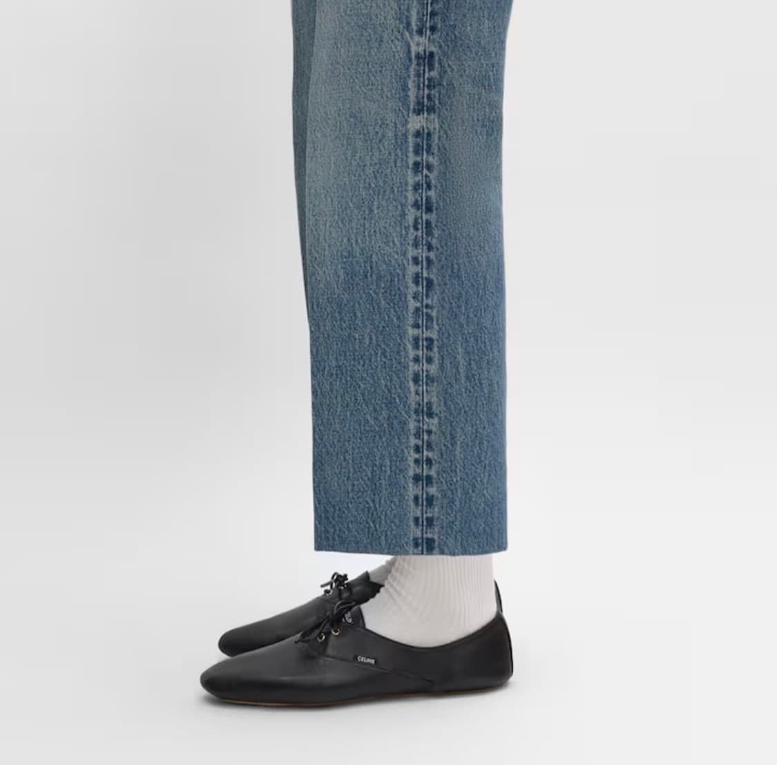 새상품 Celine 셀린 발레 레이스업 슈즈 블랙 41 상품이미지1