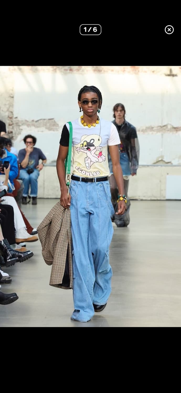 [46] 에곤랩 egonlab 카고 블루 스톤워시 데님 상품이미지1