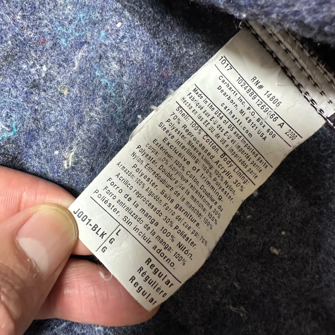 OG 칼하트 디트로이트 자켓 J001 라지레귤러 미제 상품이미지6