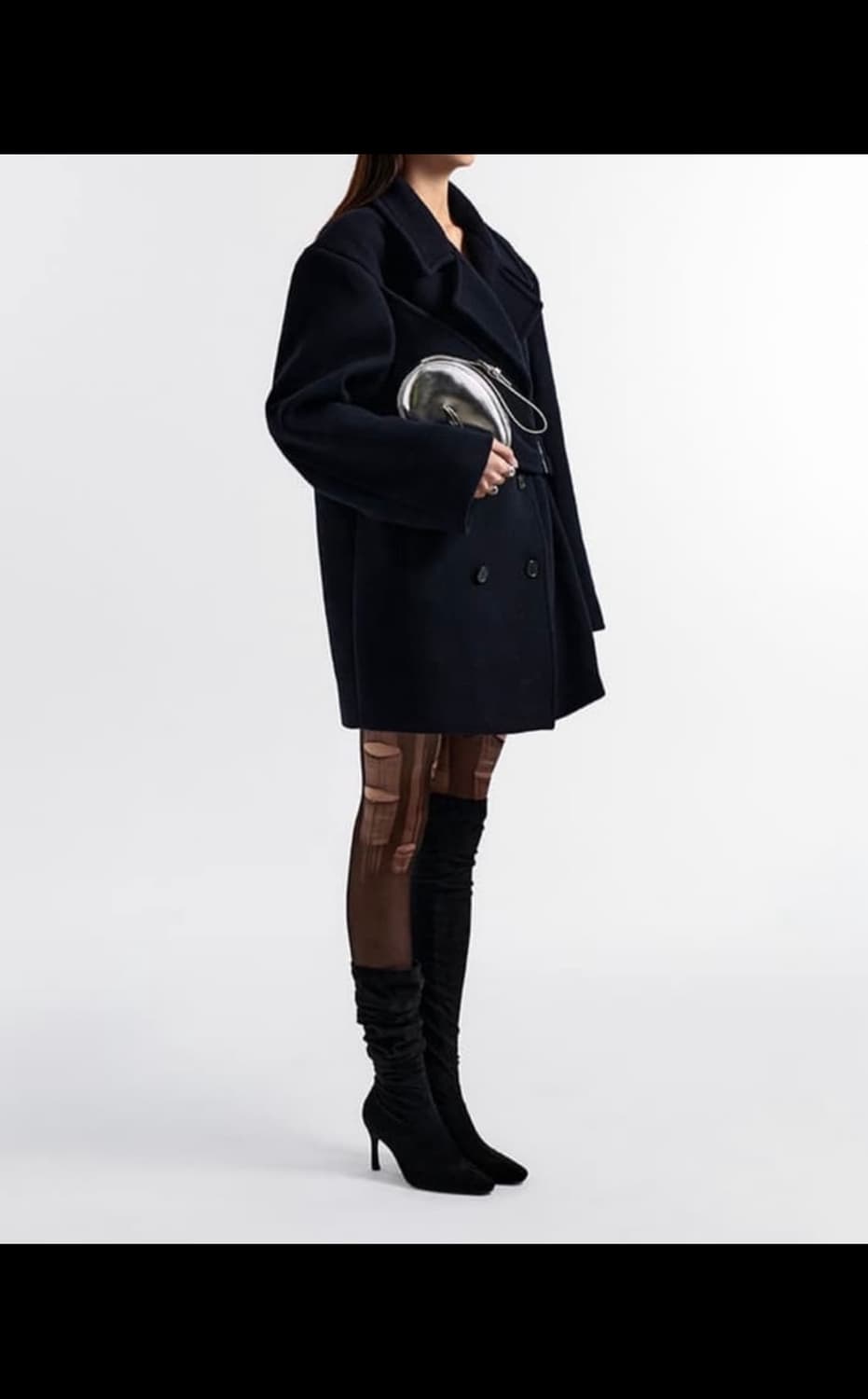 YEEL SIDE-BELT HALF COAT NAVY 상품이미지4