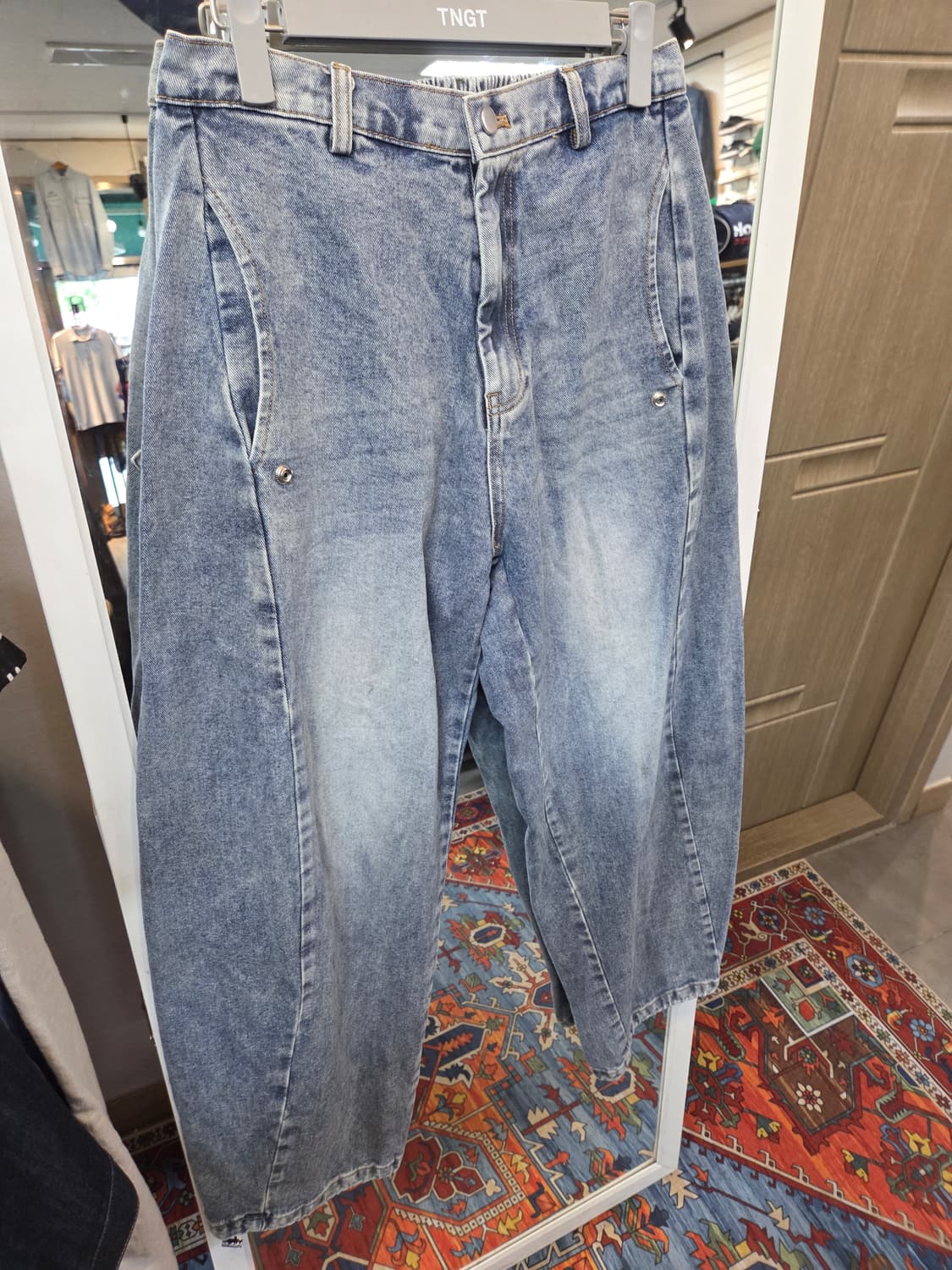 빈티지 soho 벌룬 와이드 스트링 데님팬츠 m 상품이미지7