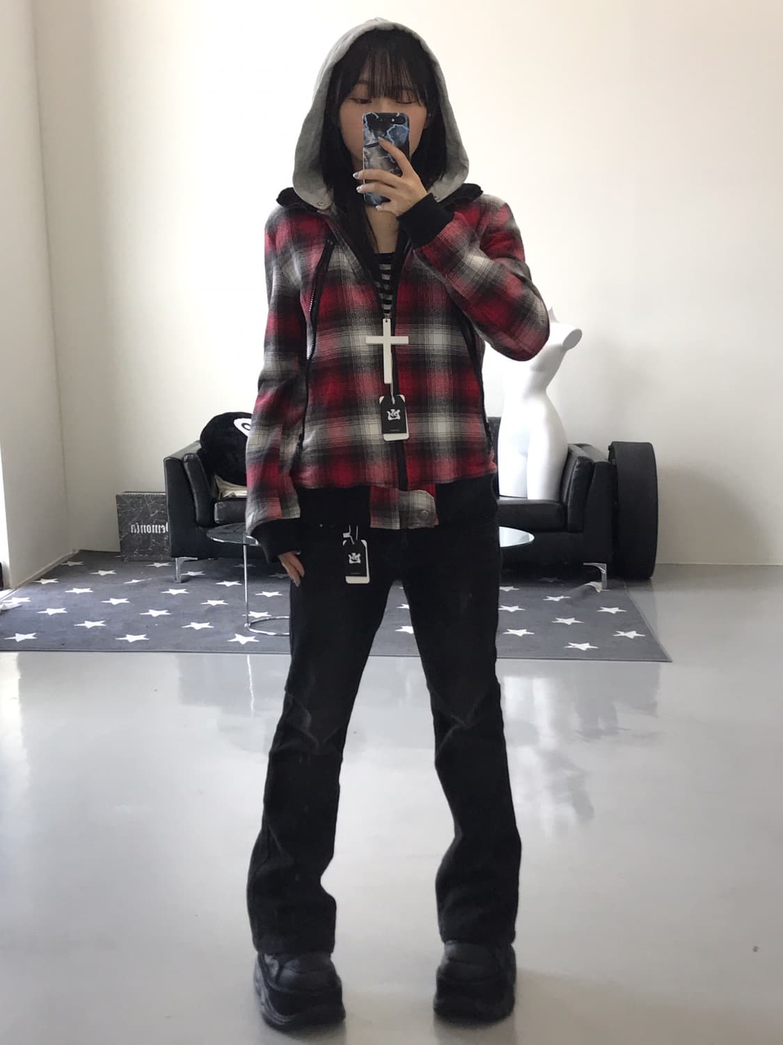 In The Attic Y2k Checked Jackets 상품이미지2