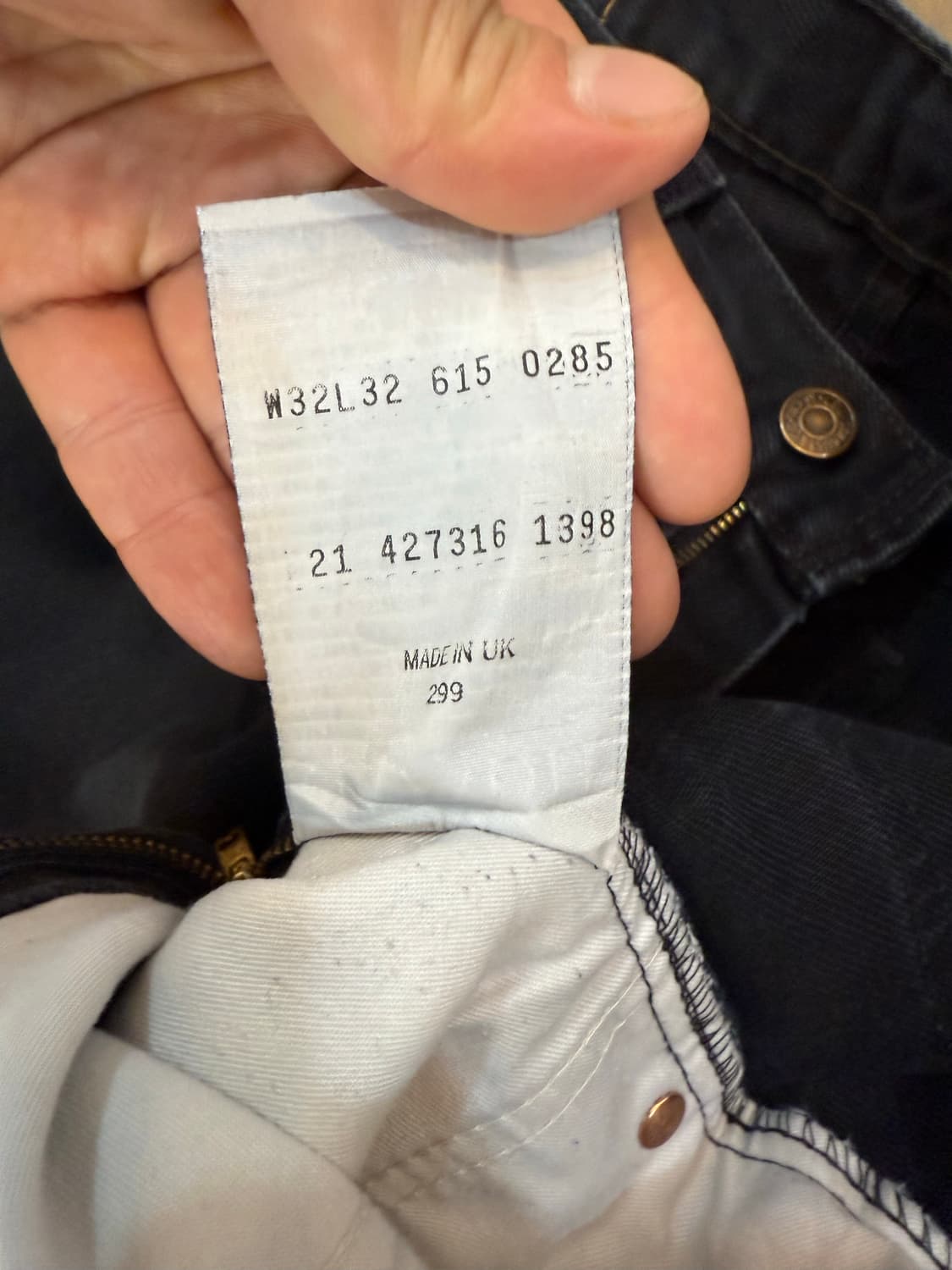 리바이스 흑청 uk(32) 상품이미지3