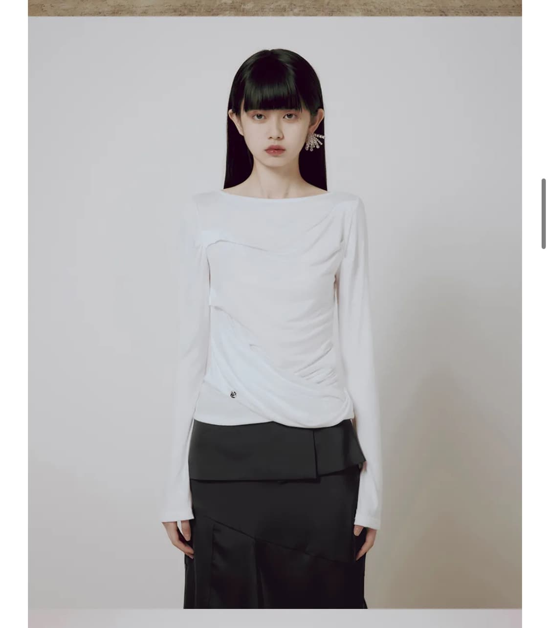 Drape Layered Long Sleeve (FL-128_White) 상품이미지3