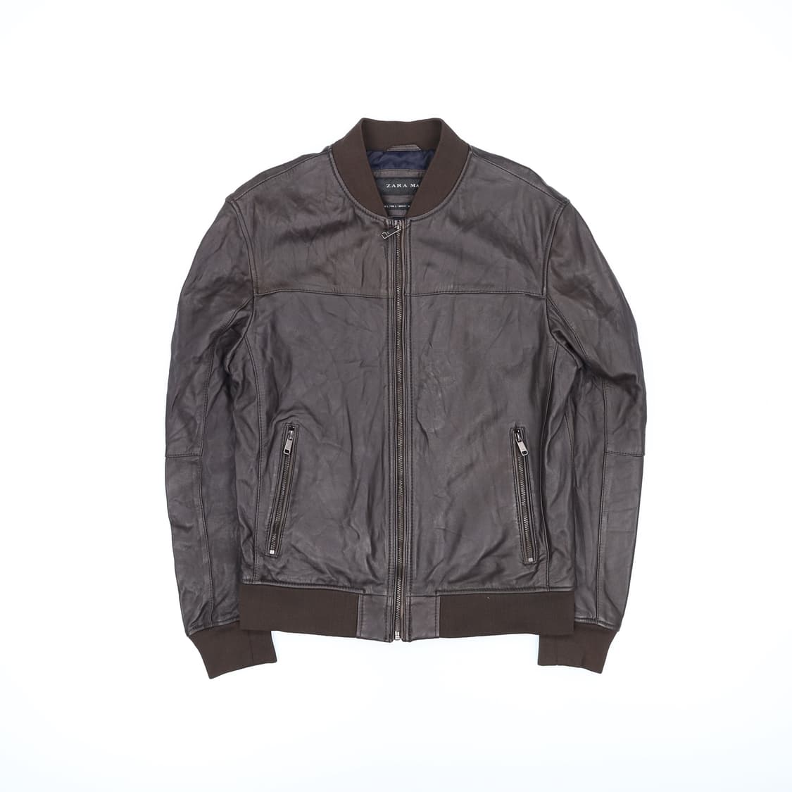 US L 자라 맨 싱글 양가죽 블루종 자켓 4167 상품이미지1