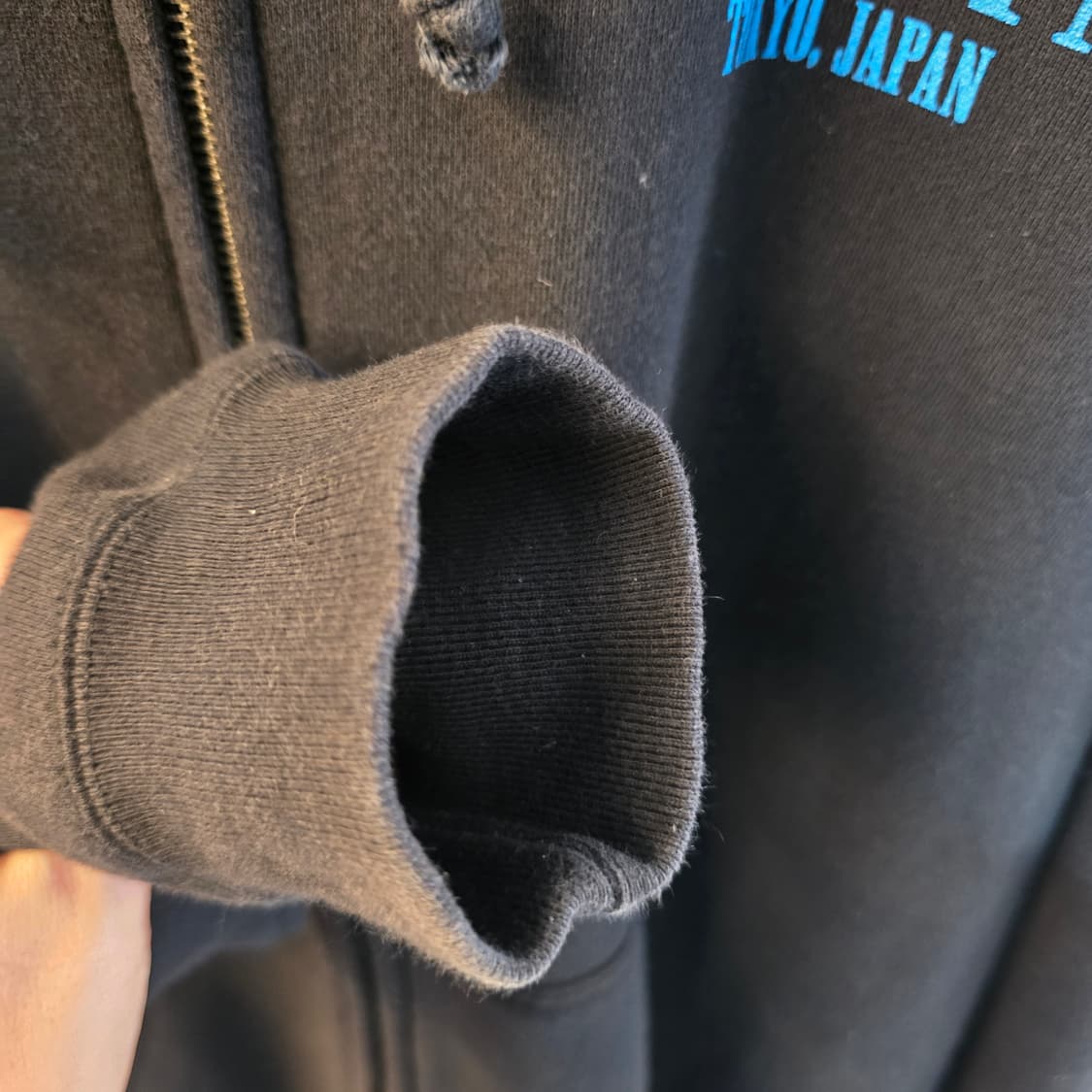 밴드 후드티 토탈패트 스컬 프린팅 후드집업 블랙 XL 오버핏 상품이미지8